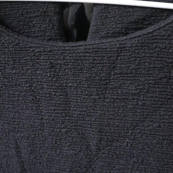 s. layered black long sleeve crepe shirt - Picture 3 of 4